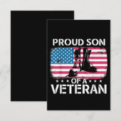 Veteranen - Proud Son of a veteran T-shirt RSVP Kaartje (Voorkant / Achterkant)