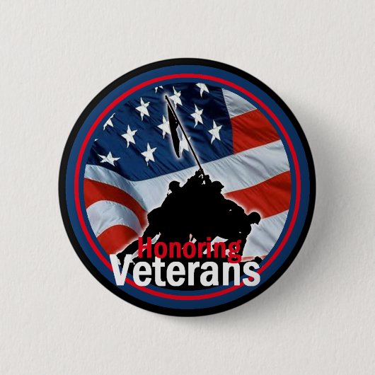 Veteranen Ronde Button 5,7 Cm (Voorkant)