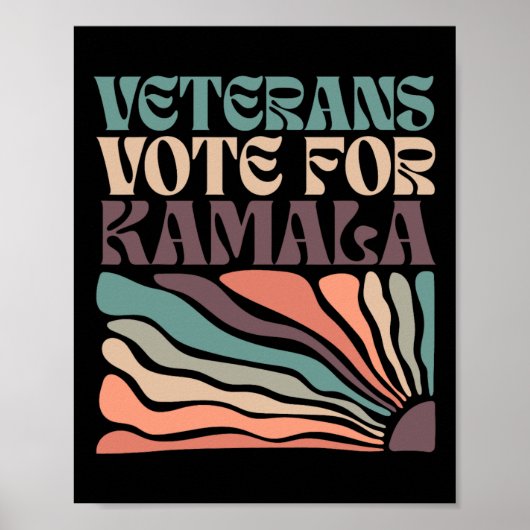 Veteranen Stem Harris 2024 Verkiezing Kamala Harri Poster (Voorkant)