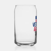 Veteranen tegen de Amerikaanse vlag Trump Blikvorm Glas (Rechts)