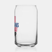 Veteranen tegen de Amerikaanse vlag Trump Blikvorm Glas (Links)