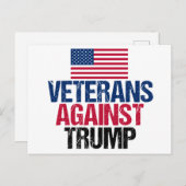 Veteranen tegen de Amerikaanse vlag Trump Briefkaart (Voorkant / Achterkant)