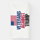 Veteranen tegen de Amerikaanse vlag Trump Spandoek (Verticaal)