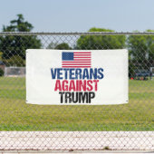 Veteranen tegen de Amerikaanse vlag Trump Spandoek (Insitu)