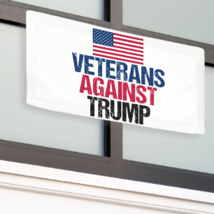 Veteranen tegen de Amerikaanse vlag Trump Spandoek
