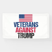 Veteranen tegen de Amerikaanse vlag Trump Spandoek (Horizontaal)