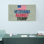 Veteranen tegen de Amerikaanse vlag Trump Spandoek (Beurs)