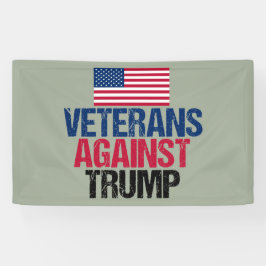 Veteranen tegen de Amerikaanse vlag Trump Spandoek