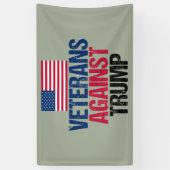 Veteranen tegen de Amerikaanse vlag Trump Spandoek (Verticaal)