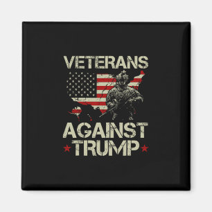 Veteranen Tegen Donald Trump Amerikaanse Vlag Cade Magneet