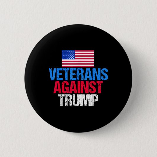 Veteranen tegen Donald Trump Ronde Button 5,7 Cm (Voorkant)