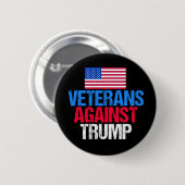 Veteranen tegen Donald Trump Ronde Button 5,7 Cm (Voorkant /achterkant)