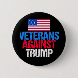 Veteranen tegen Donald Trump Ronde Button 5,7 Cm