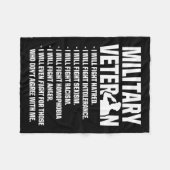 Veteranen tegen Trump 2020 vechten de Amerikaanse  Fleece Deken (Voorkant (Horizontaal))