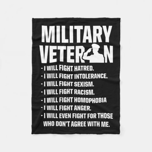 Veteranen tegen Trump 2020 vechten de Amerikaanse  Fleece Deken (Voorkant)