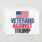 Veteranen tegen Trump Amerikaanse vlag Kaart (Voorkant)