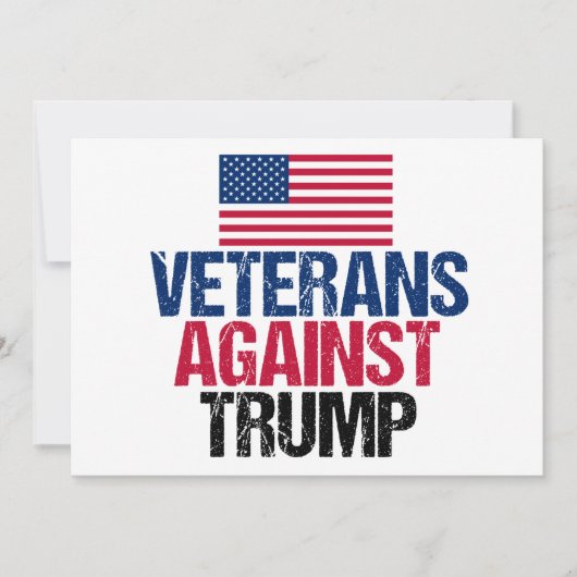 Veteranen tegen Trump Amerikaanse vlag Kaart (Voorkant)