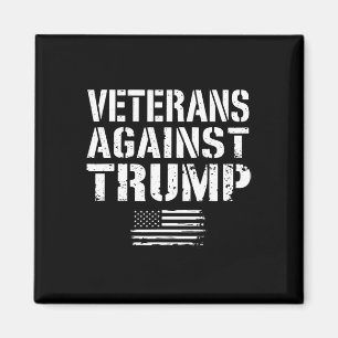 Veteranen tegen Trump Anti Racisme VS Militaire VV Magneet