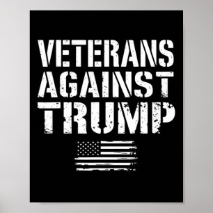 Veteranen tegen Trump Anti Racisme VS Militaire VV Poster