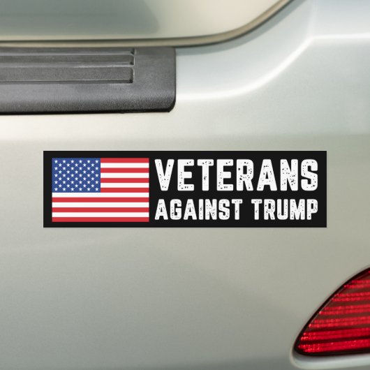Veteranen tegen Trump anti-Trump Bumpersticker (Op auto)