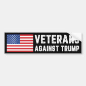 Veteranen tegen Trump anti-Trump Bumpersticker (Voorkant)