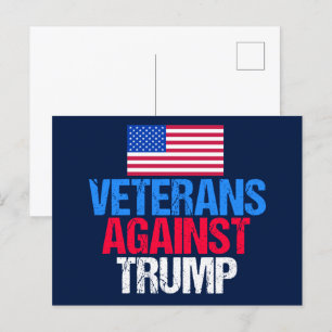 Veteranen tegen Trump Blue Briefkaart