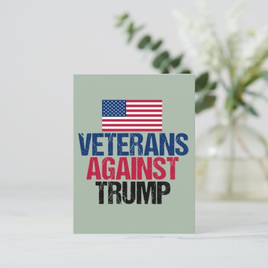 Veteranen tegen Trump Briefkaart (Staand voorkant)
