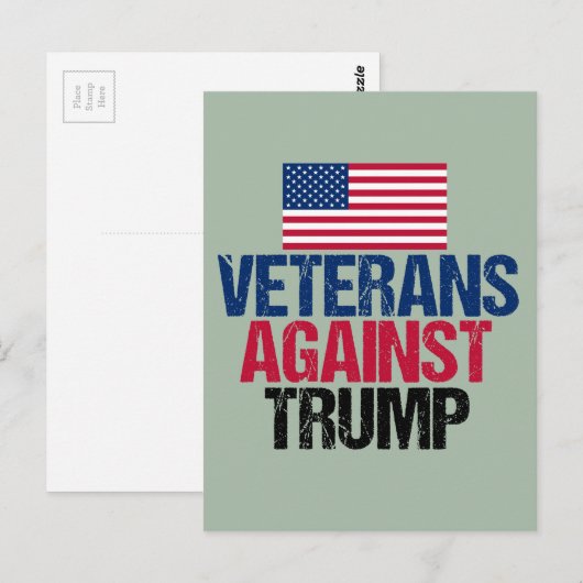 Veteranen tegen Trump Briefkaart (Voorkant / Achterkant)