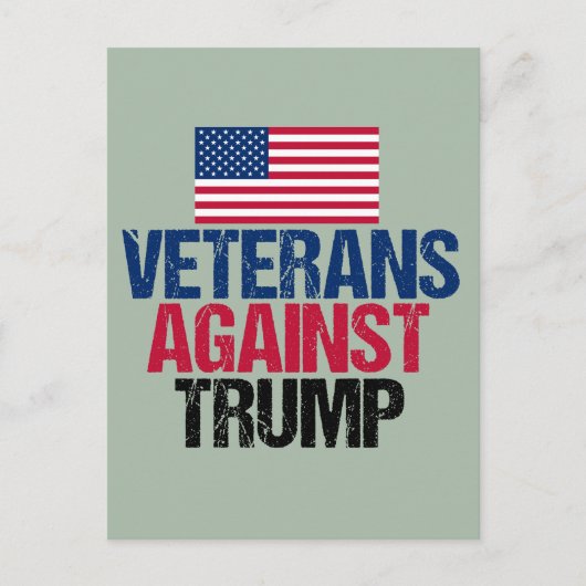 Veteranen tegen Trump Briefkaart (Voorkant)