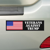 Veteranen tegen Trump Bumpersticker v.2 (Op auto)