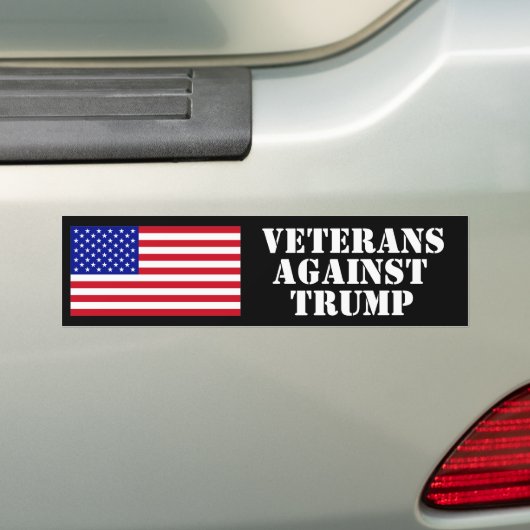 Veteranen tegen Trump Bumpersticker v.2 (Op auto)