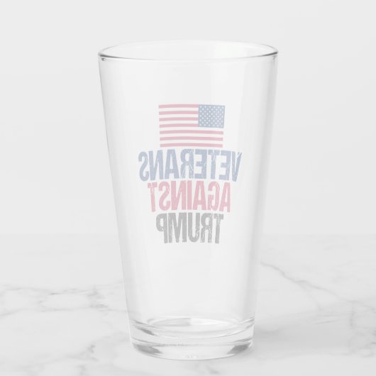 Veteranen tegen Trump Glas (Achterkant)