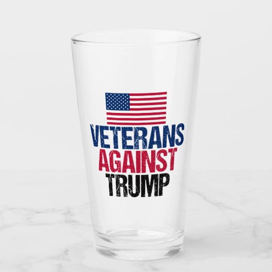 Veteranen tegen Trump Glas (Voorkant)