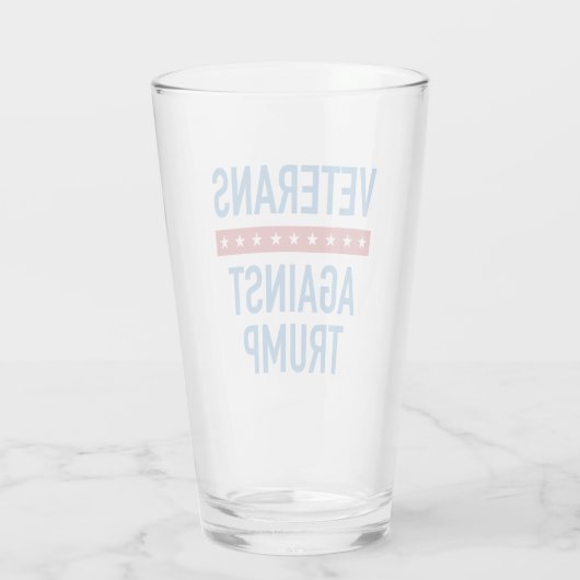 Veteranen tegen Trump Glas (Achterkant)