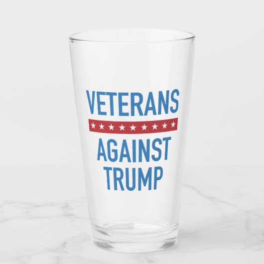 Veteranen tegen Trump Glas (Voorkant)