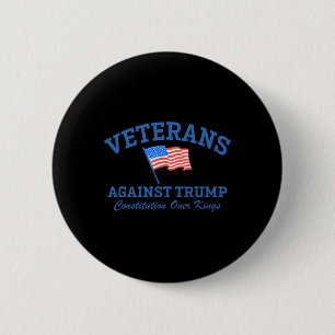 Veteranen tegen Trump-grondwet over Koningen 1 Ronde Button 5,7 Cm