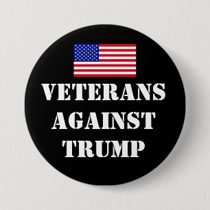 Veteranen Tegen Trump Knop Ronde Button 7,6 Cm