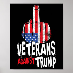 Veteranen tegen Trump Militair Vets Anti Trump Poster