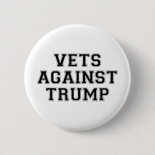 Veteranen Tegen Trump Patriottische Afwijkende Men Ronde Button 5,7 Cm