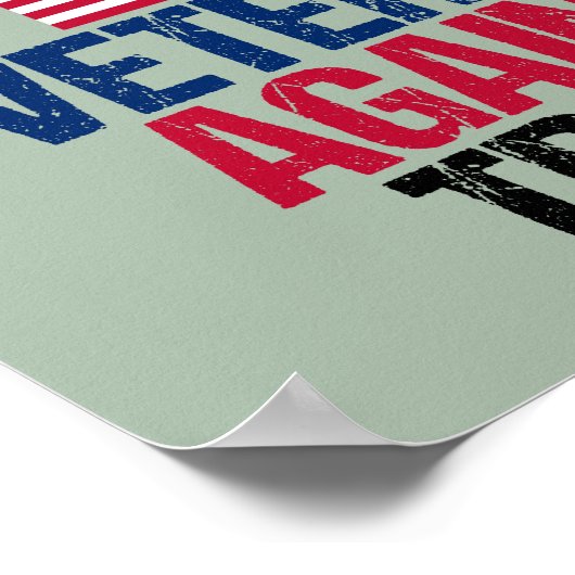 Veteranen tegen Trump Poster (Hoek)