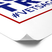 Veteranen tegen Trump-Poster Poster (Hoek)