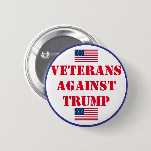 Veteranen tegen Trump Ronde Button 5,7 Cm (Voorkant /achterkant)