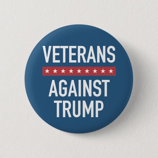 Veteranen tegen Trump Ronde Button 5,7 Cm (Voorkant)