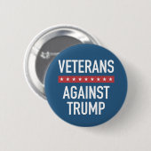 Veteranen tegen Trump Ronde Button 5,7 Cm (Voorkant /achterkant)