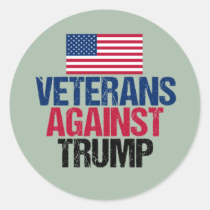 Veteranen tegen Trump Ronde Sticker