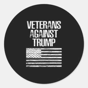 Veteranen tegen Trump Ronde Sticker