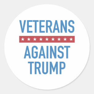 Veteranen tegen Trump Ronde Sticker