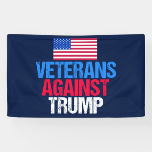 Veteranen tegen Trump Spandoek