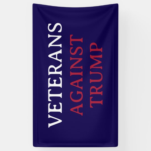 VETERANEN TEGEN TRUMP SPANDOEK (Verticaal)