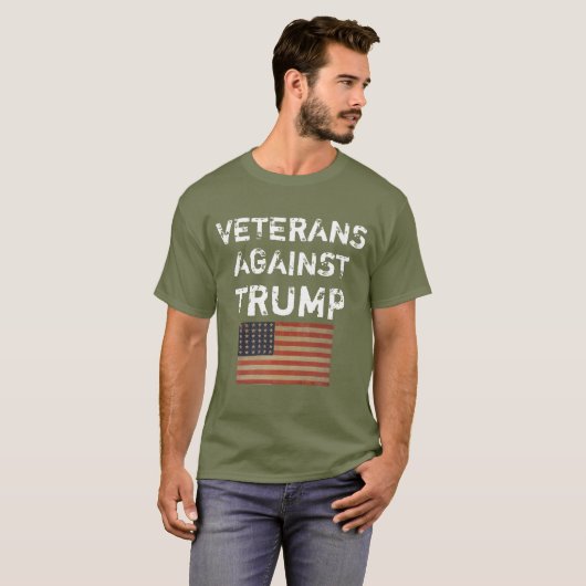 Veteranen tegen Trump T-shirt (Voorkant volledig)